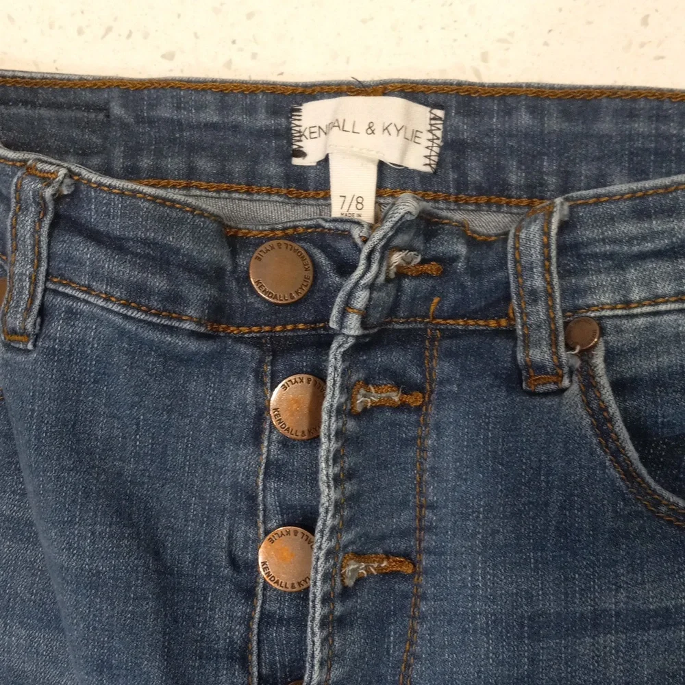 Kendall & Kylie Distressed Blue Denim Jeans - Picture 2 of 5